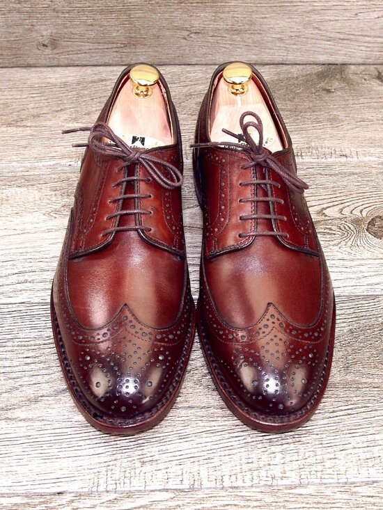 * NIB * $395 Allen Edmonds MADISON PARK 7.5 D Dark Chili * add $15 new Trees main image 7